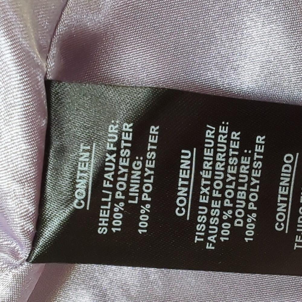 Kensie, Lilac /Lavender,Faux Fur Jacket. Medium - Picture 10 of 13